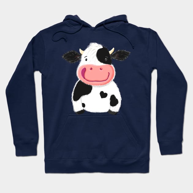 Happy Little Holstein Cow Hoodie by brodyquixote